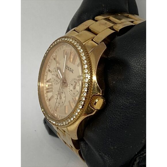 Fossil Cecile AM4628 Women Stainless Steel Rose Analog Dial Quartz Watch BP674 - Picture 4 of 12